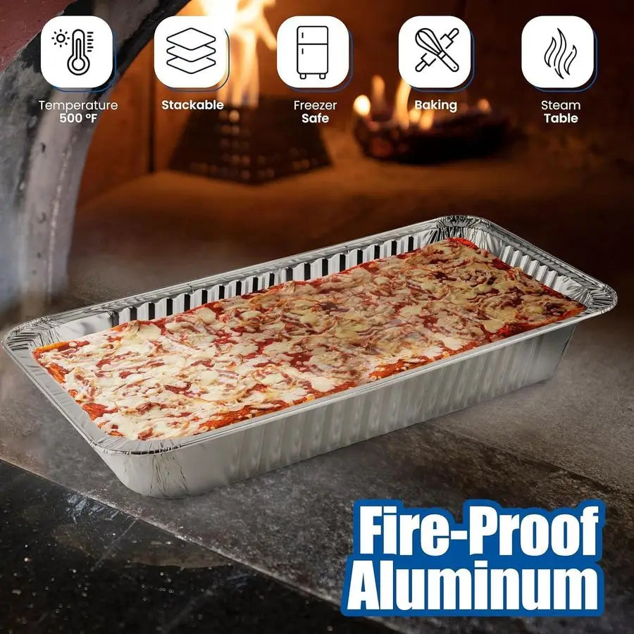 Disposable Heavy-Duty Aluminum Roasting Pans With Lids