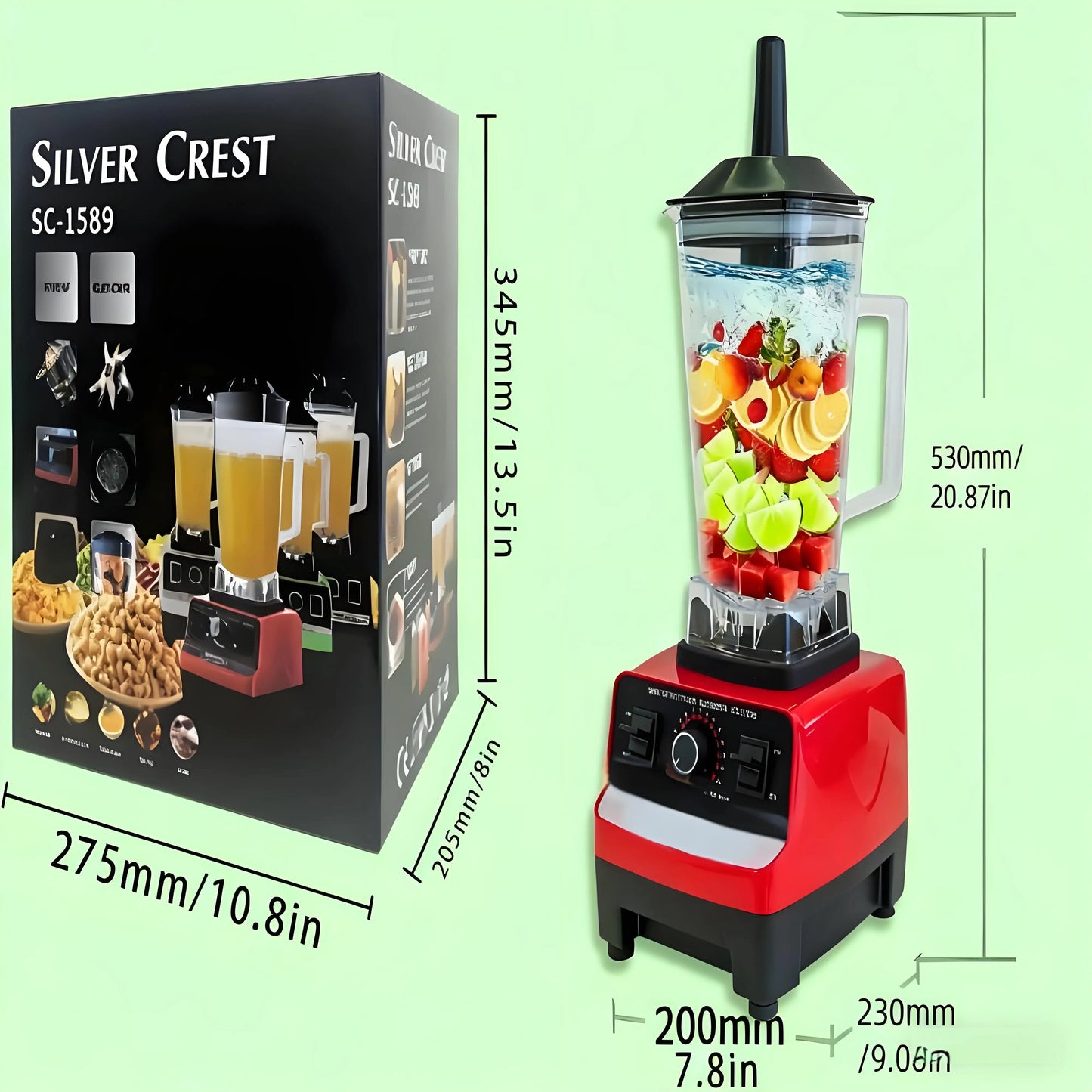2-in-1 Professional Blender and Mixer for Home Kitchens
