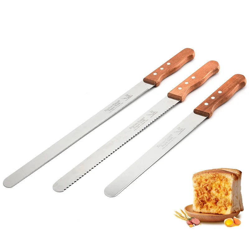 Serrated Bread Knife Stainless Steel Loaf Slicer For Cakes