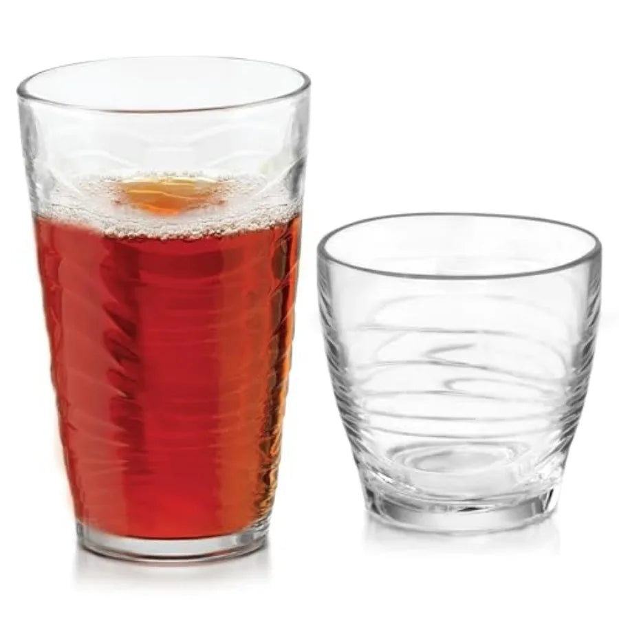 Classic Rocks and Tumbler Glasses Set Dishwasher Safe