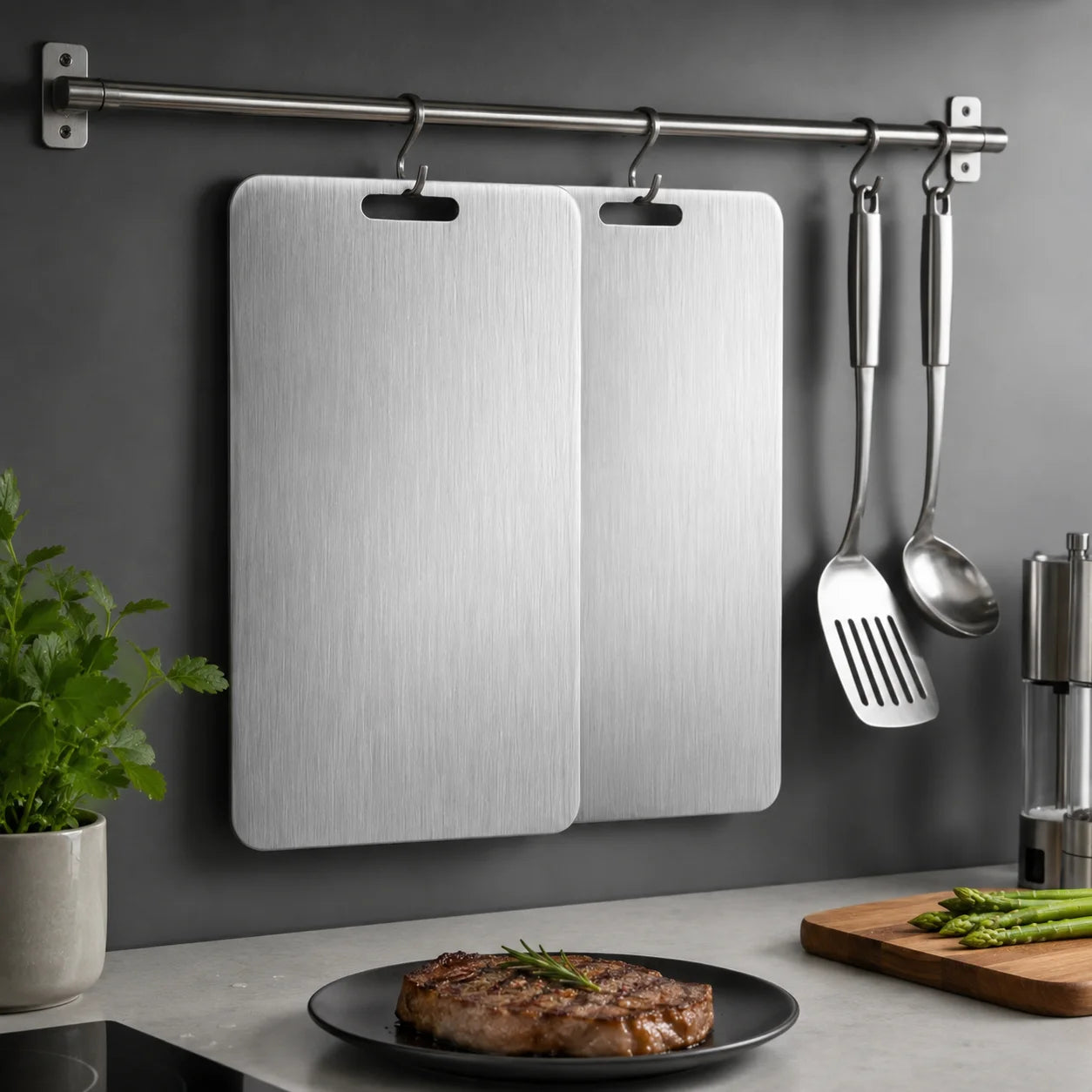 Titanium Cutting Board Set Double Sided Chopping Board For Kitchen