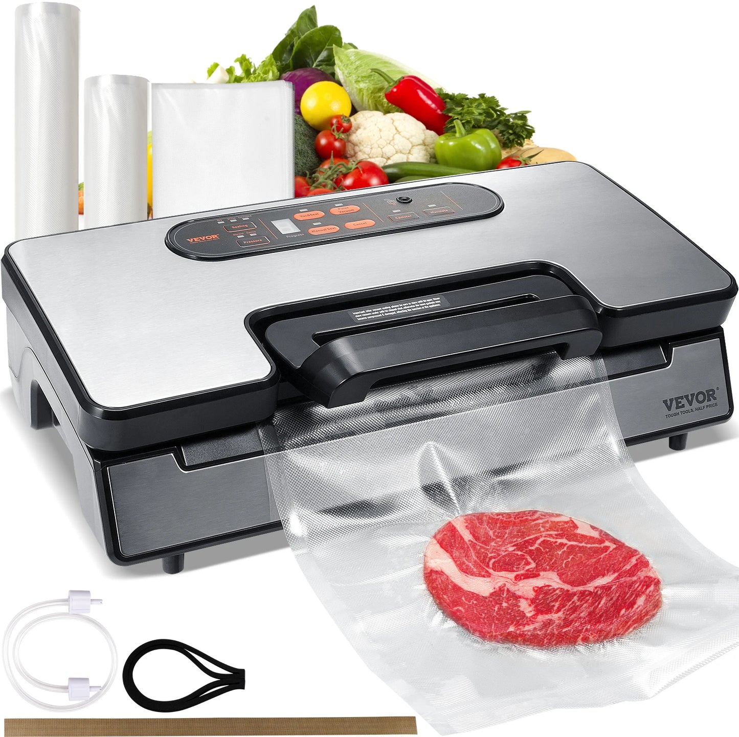SucceBuy 90Kpa 130W Vacuum Sealer For Food Packaging