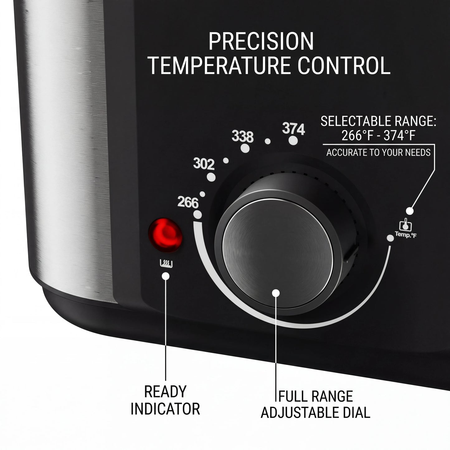 CACHOO Electric Deep Fryer With Temperature Control And View Window 1000W