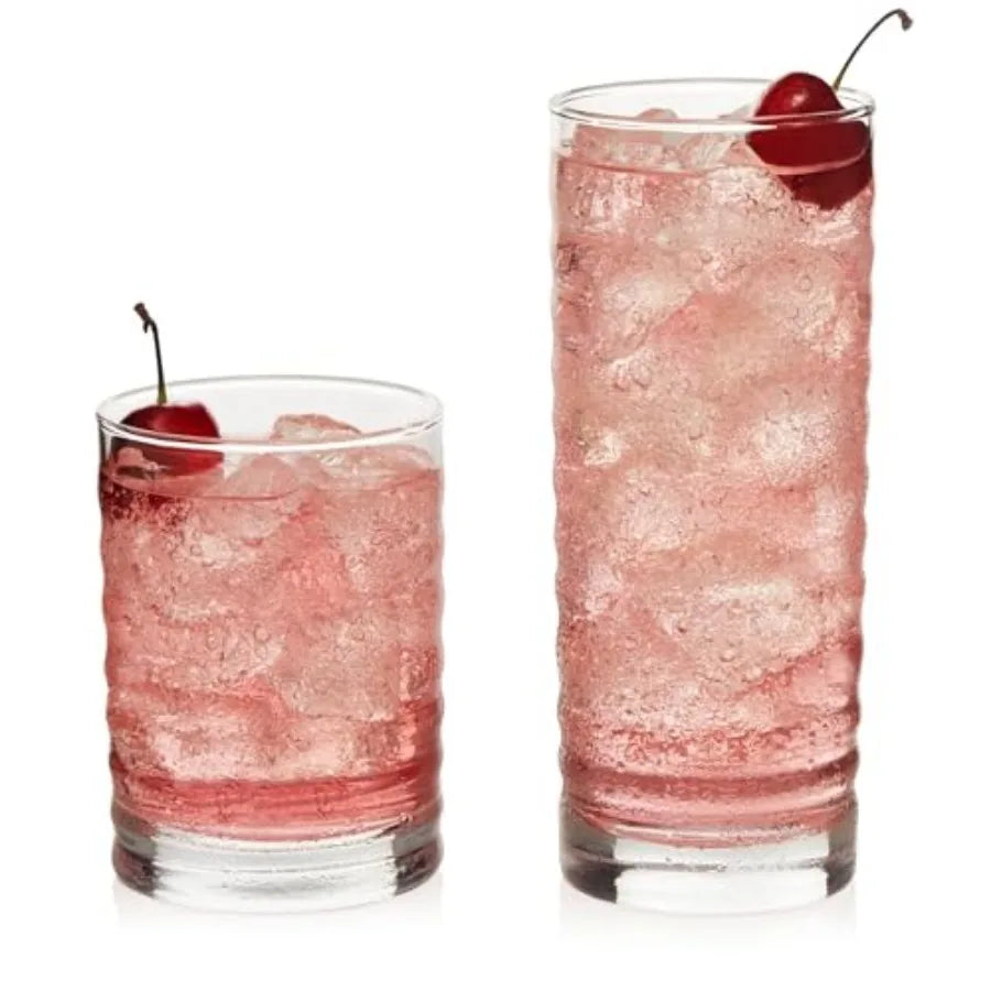 Classic Rocks and Tumbler Glasses Set Dishwasher Safe
