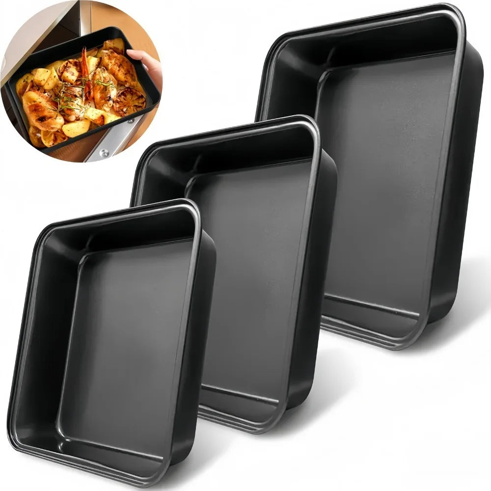 Nonstick Rectangular Carbon Steel Roasting Pan For Bread And Cake