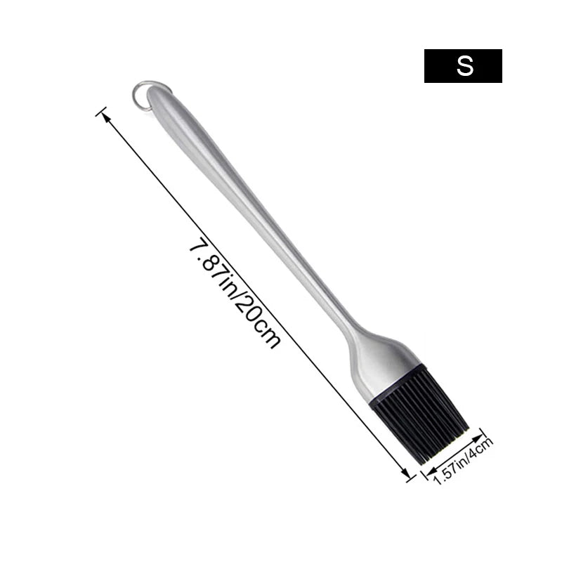 Venlohome Silicone Basting Brush for BBQ Grill Stainless Steel Handle
