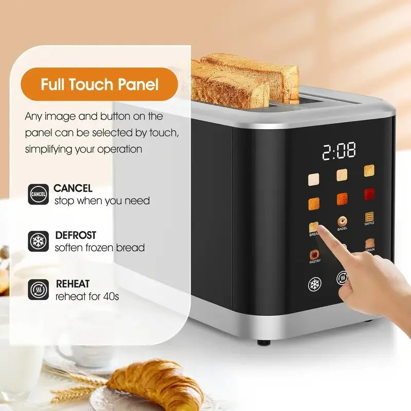 Smart Digital Bread Toaster With Touch Screen LCD Display
