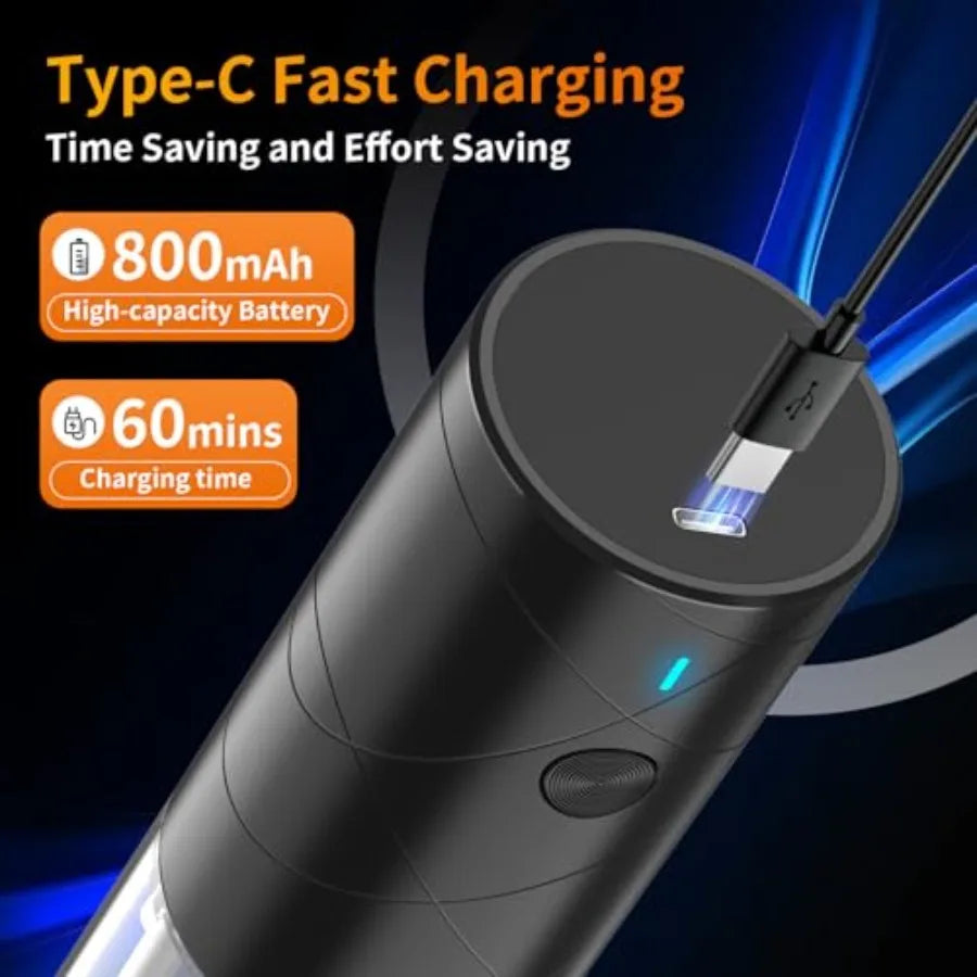 Electric Salt And Pepper Grinder Set USB Rechargeable LED Light