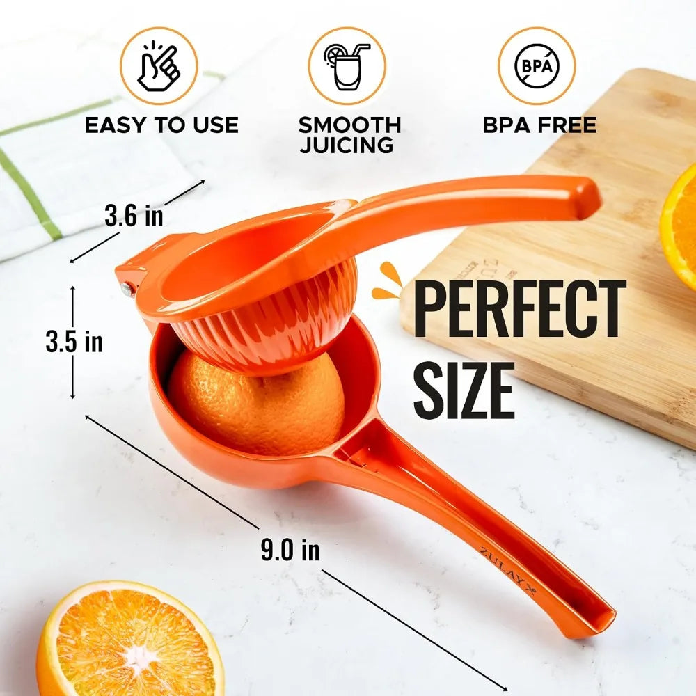 Premium Metal Citrus Squeezer Heavy Duty Manual Juicer Maximum Juice