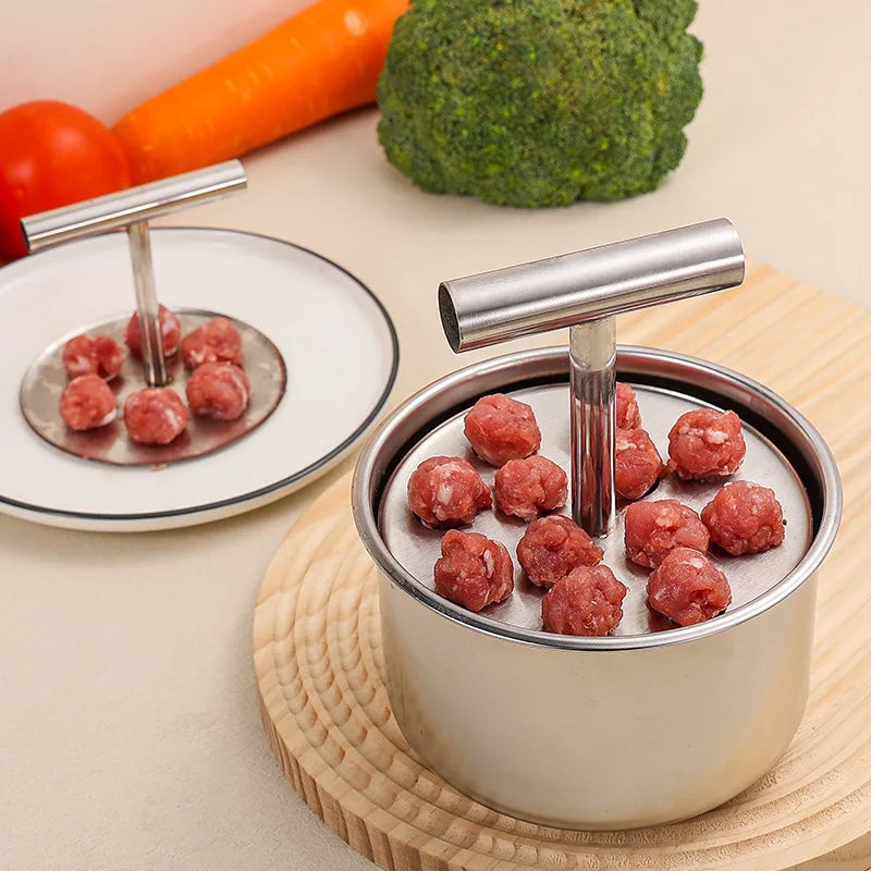 DHDH Manual Meatball Maker Machine Stainless Steel 6/12 Holes