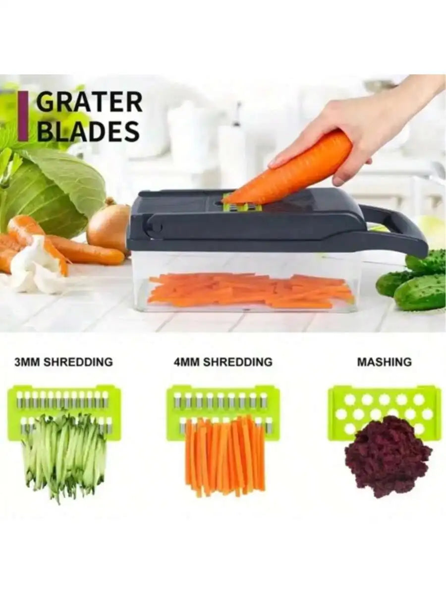 16 In 1 Vegetable Chopper With Stainless Steel Blades