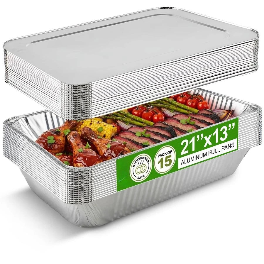 Disposable Heavy-Duty Aluminum Roasting Pans With Lids