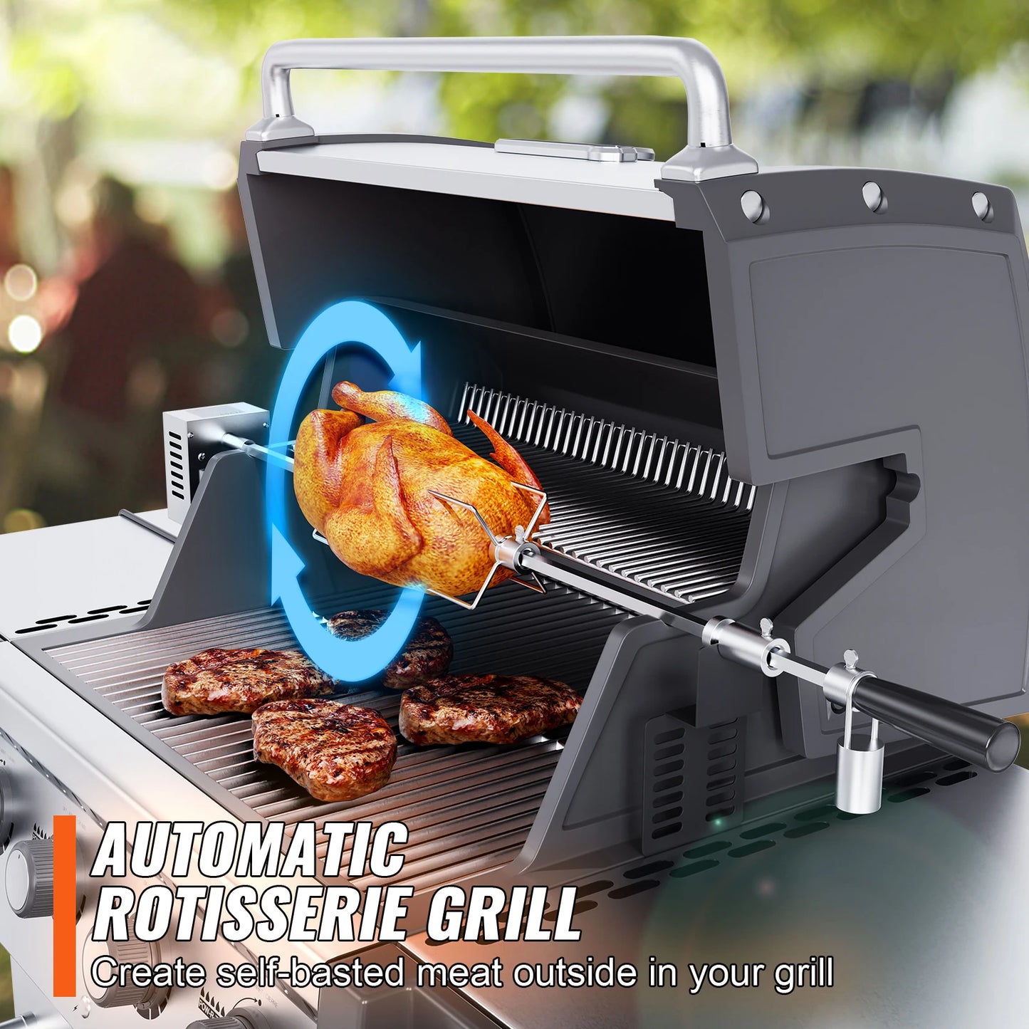 VEVOR SucceBuy Universal Grill Rotisserie Kit