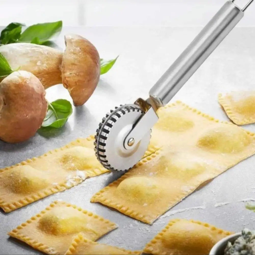 Stainless Steel Ravioli Cutter And Sealer Wheel For Pasta Dough
