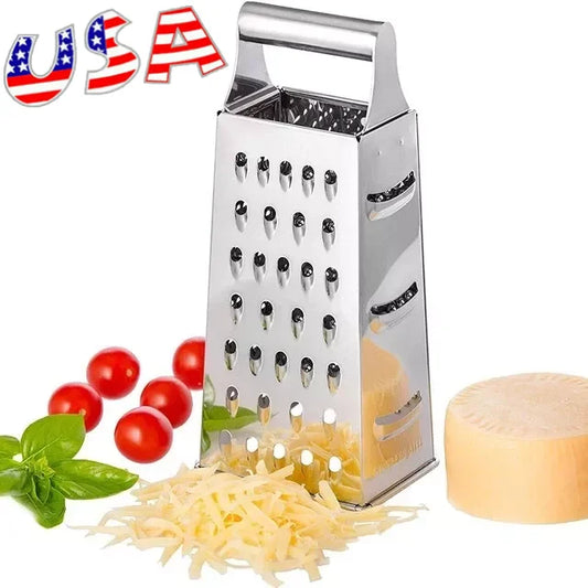 Stainless Steel Four Sided Box Grater Shredder For Vegetables And Cheese