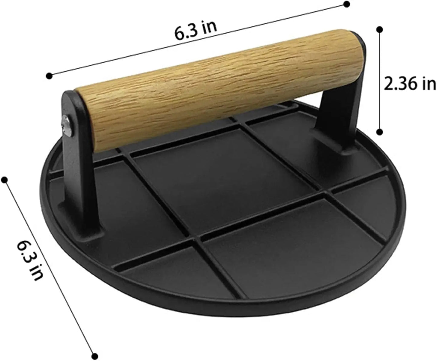 MoMoxi Smashed Burger Press With Wood Handle For Nonstick Pan