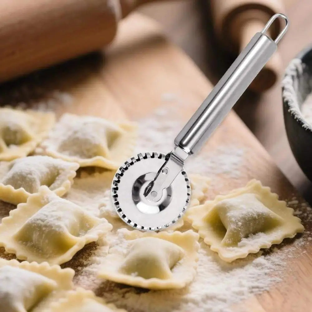 Stainless Steel Ravioli Cutter And Sealer Wheel For Pasta Dough