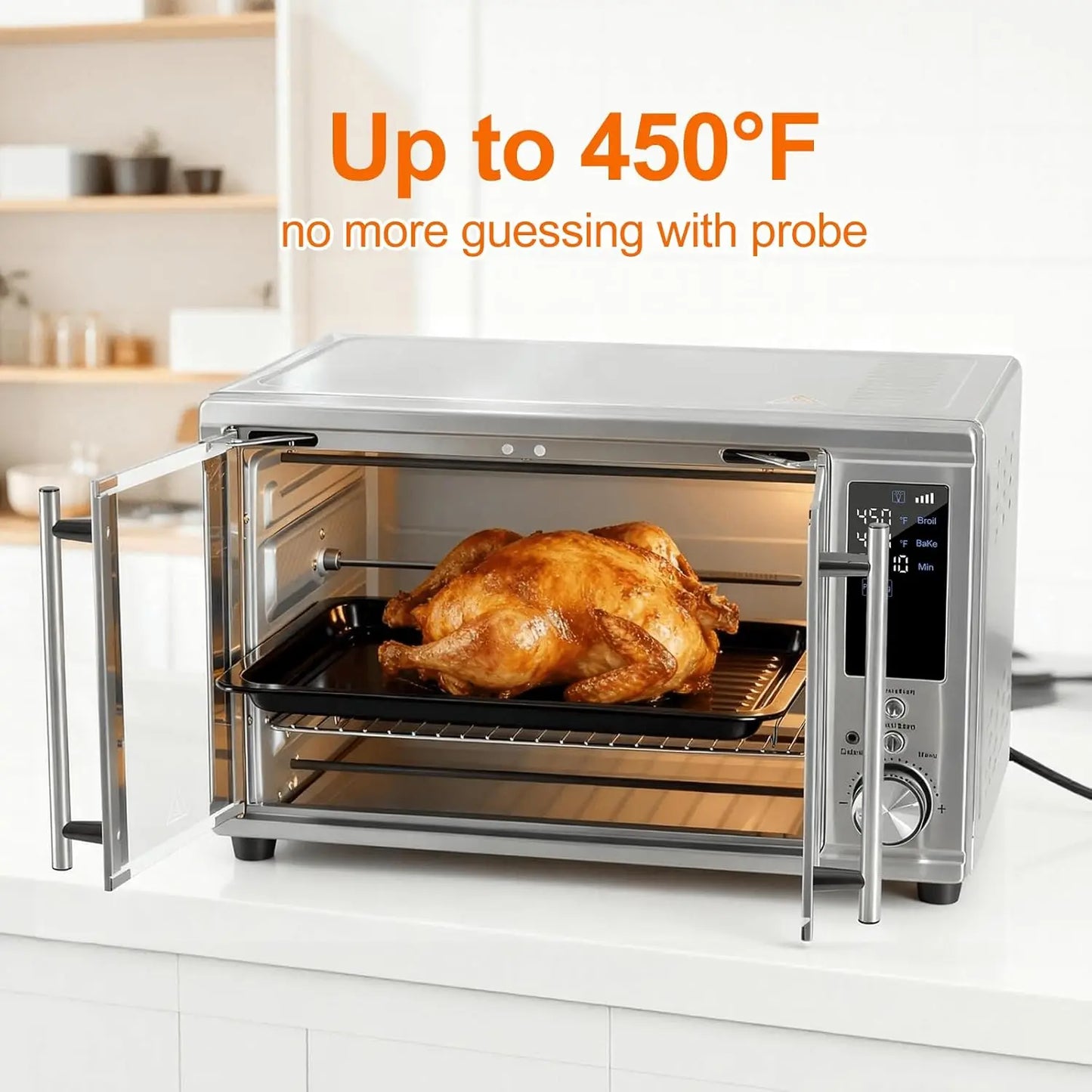Air Fryer Toaster Oven Dual Door Countertop 12 Functions