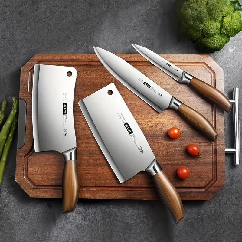 Stainless Steel 4 Piece Kitchen Knife Set For Home Chefs