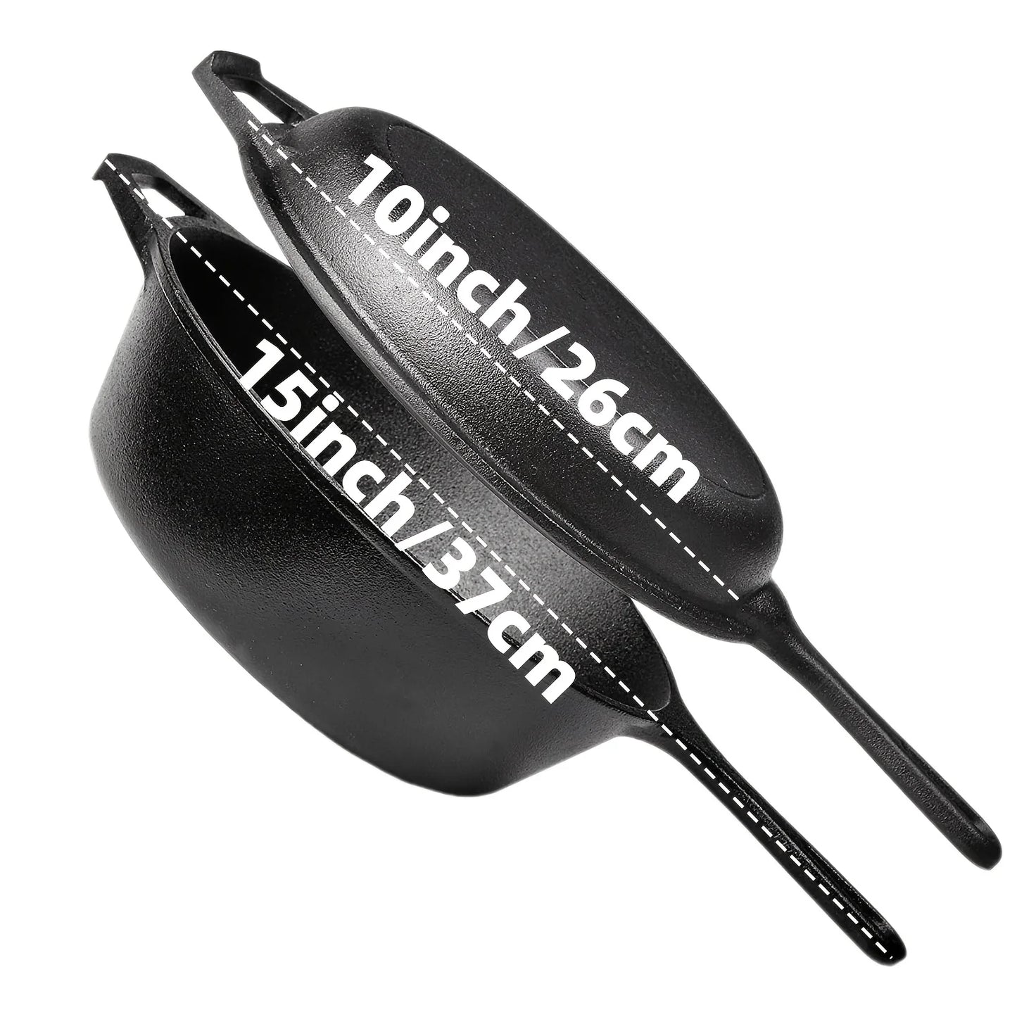 AEDG 3-Piece Cast Iron Skillet Set Preseasoned For Oven