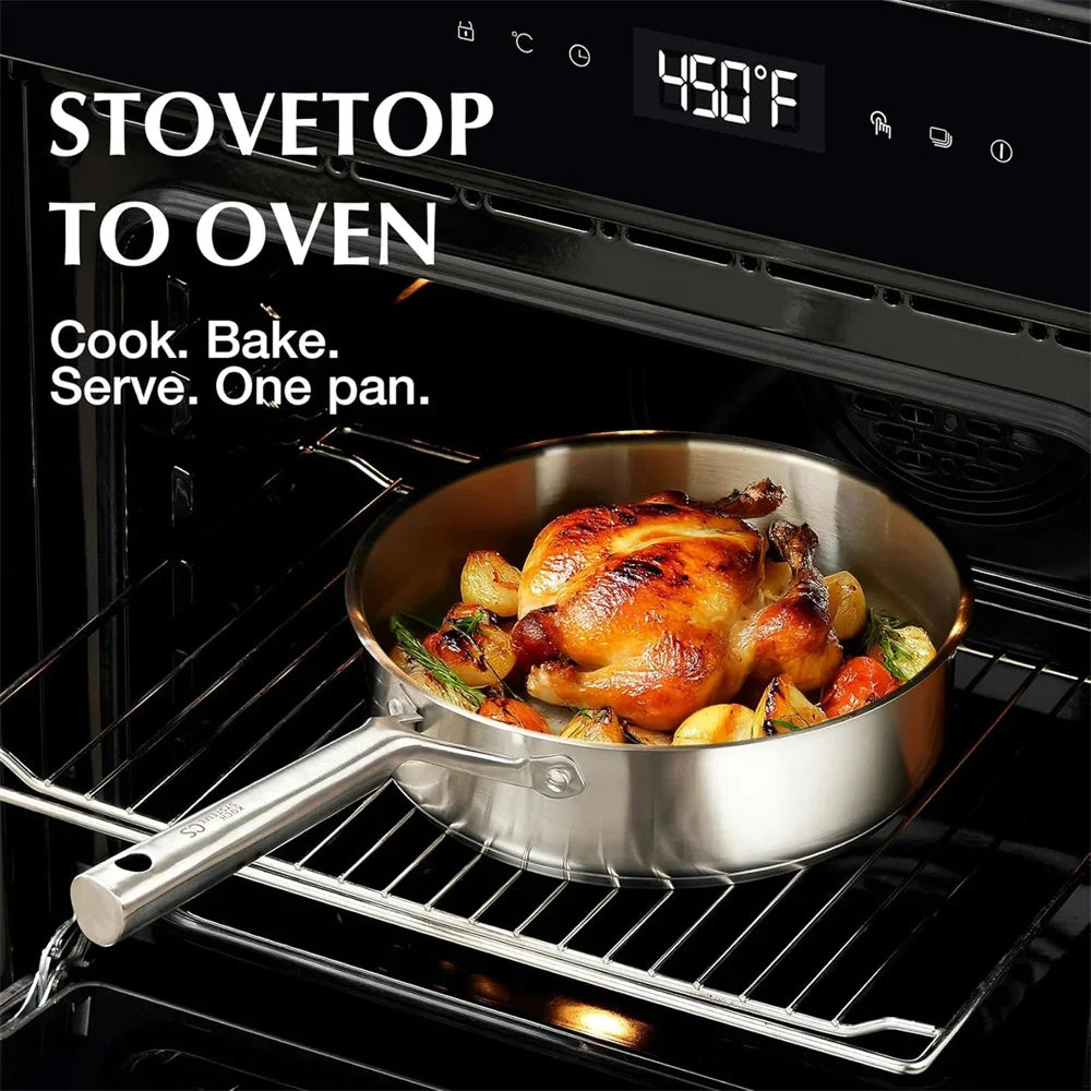 Koch Systeme CS Stainless Steel 17 Piece Pots And Pans Set Induction Compatible