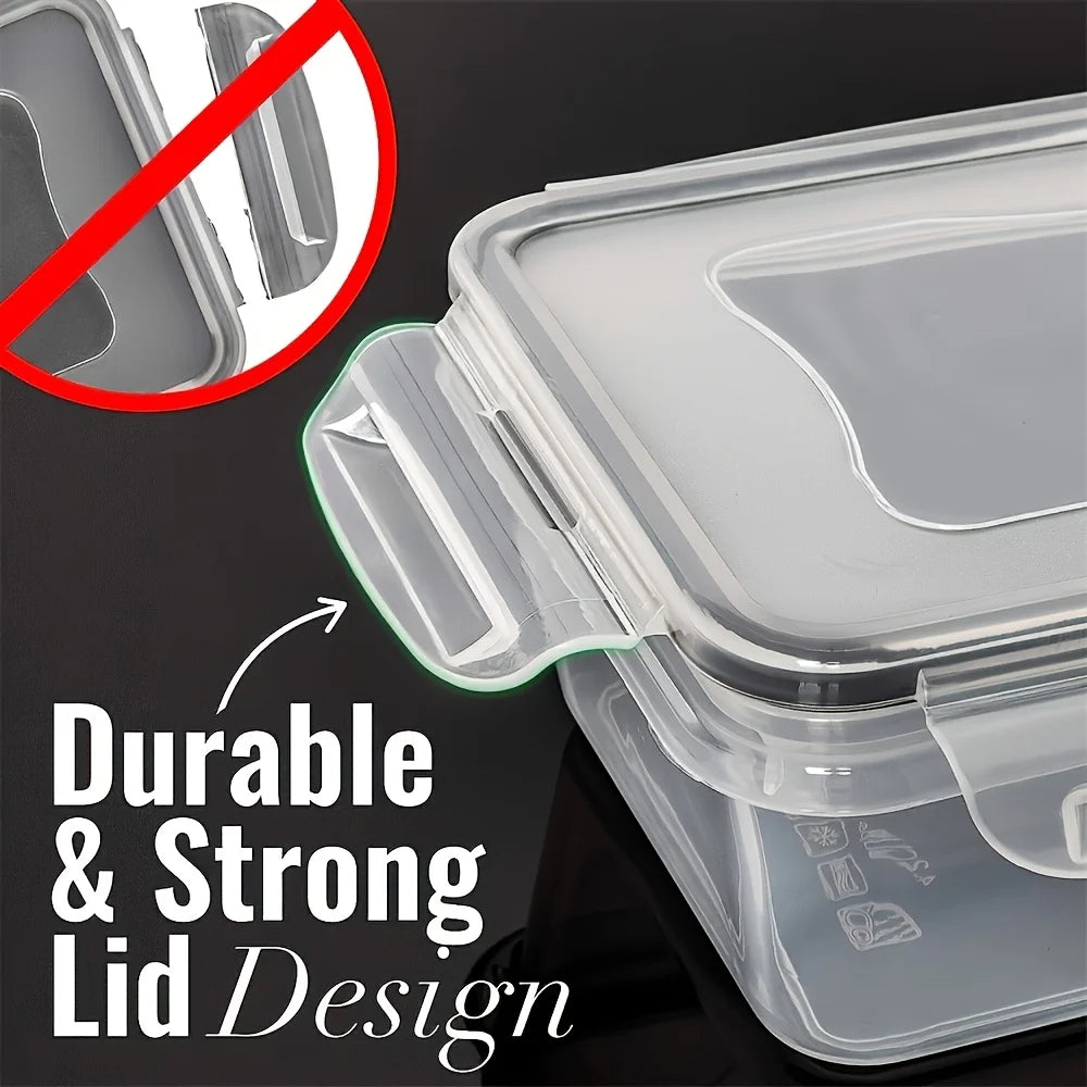 Clear Kitchen Storage Container Set With Lids And Chalkboard Labels