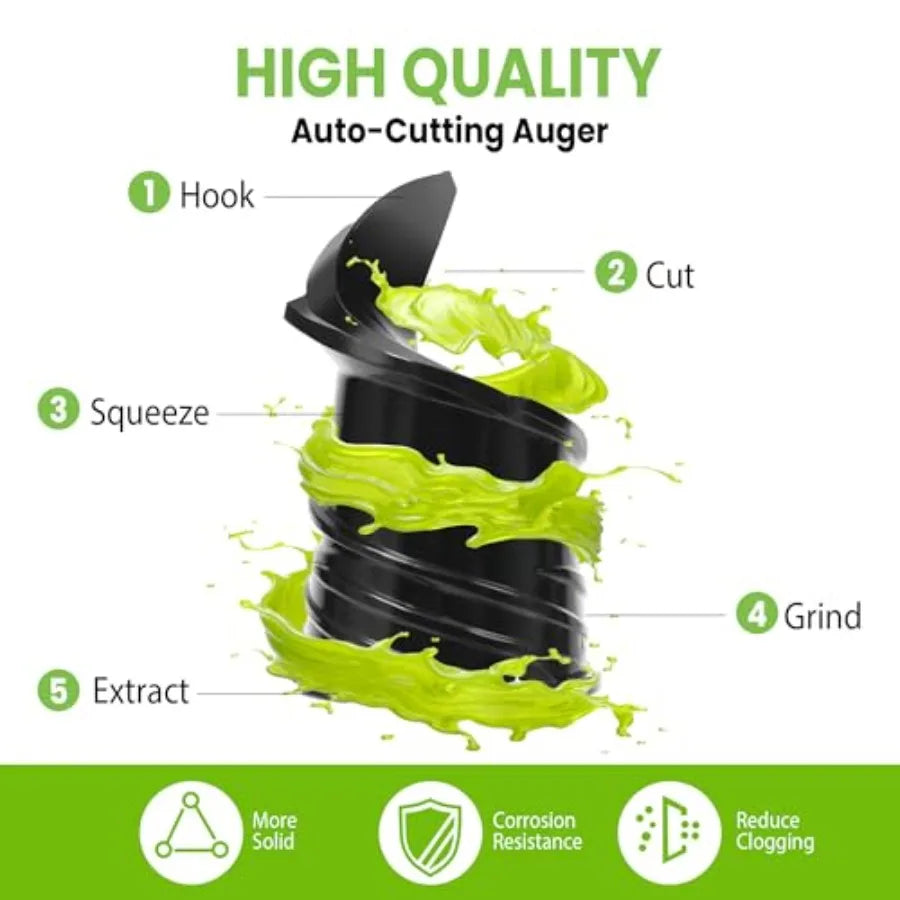 Cold Press Juicer Slow Masticating 350W High Juice Yield