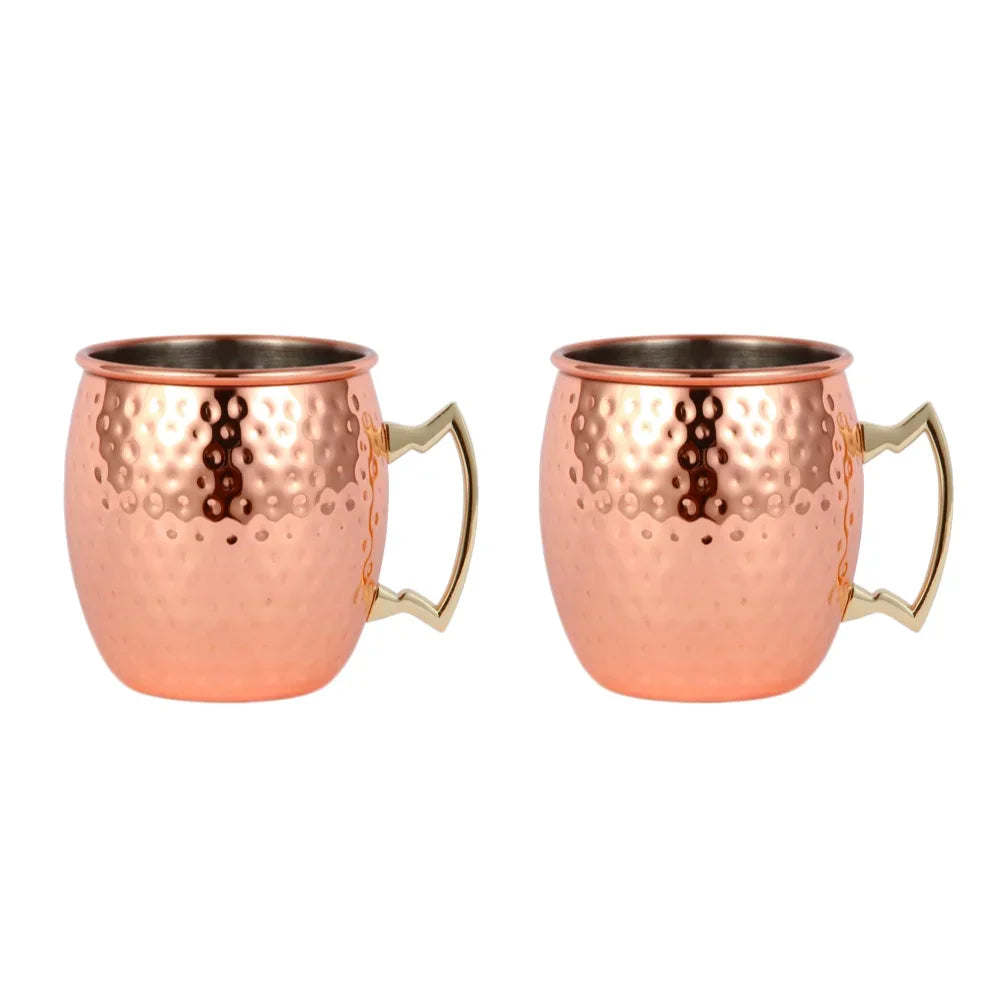 Alloet Moscow Mule Mugs Stainless Steel Copper Plated