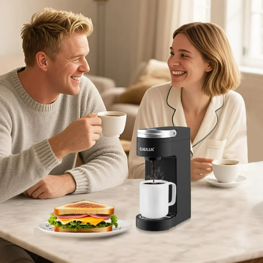SHXI Slim Single Serve Coffee Maker for K-Pods 6-12oz Brew