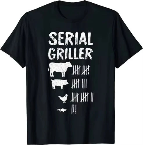 Serial Griller BBQ Graphic Tee For Men And Women Gift