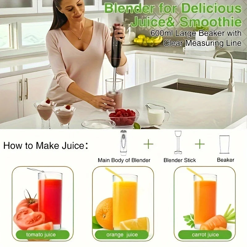 Immersion Hand Blender 5-In-1 1000W Powerful With Multi-Speed