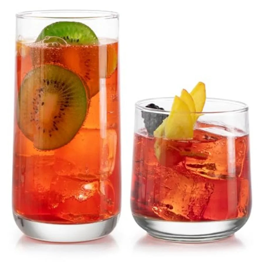 Classic Rocks and Tumbler Glasses Set Dishwasher Safe
