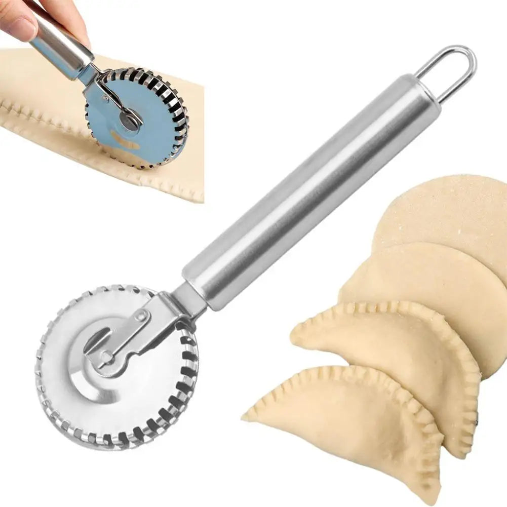 Stainless Steel Ravioli Cutter And Sealer Wheel For Pasta Dough