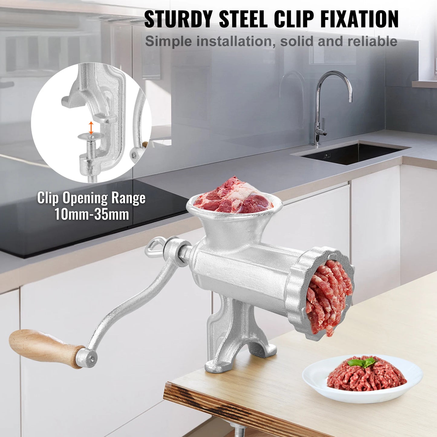 SucceBuy Manual Meat Grinder Heavy Duty Cast Iron Mincer
