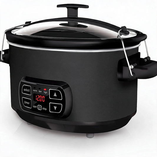 Slow Cooker With Chalkboard Exterior Stoneware Multifunctional Kitchen