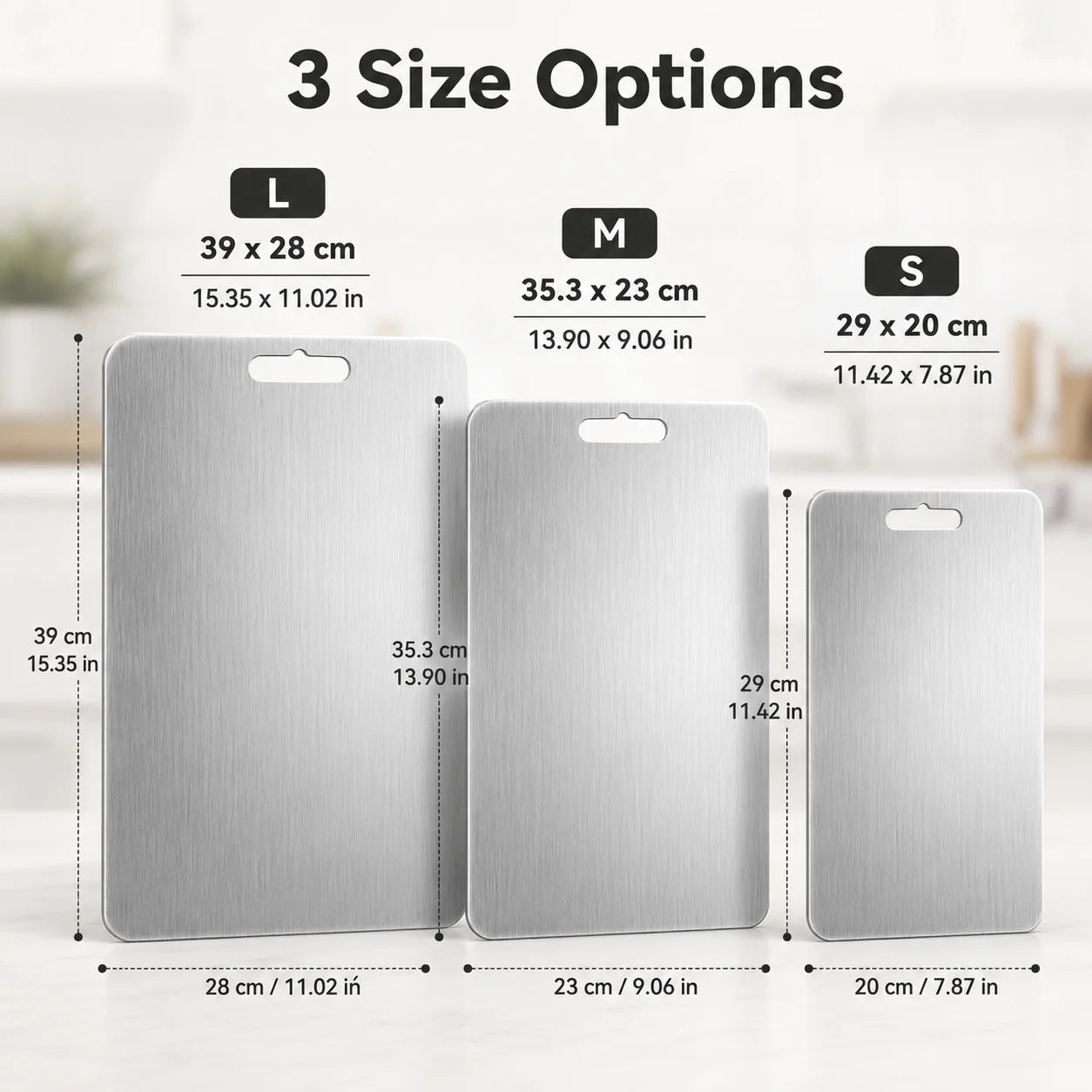 Titanium Cutting Board Set Double Sided Chopping Board For Kitchen