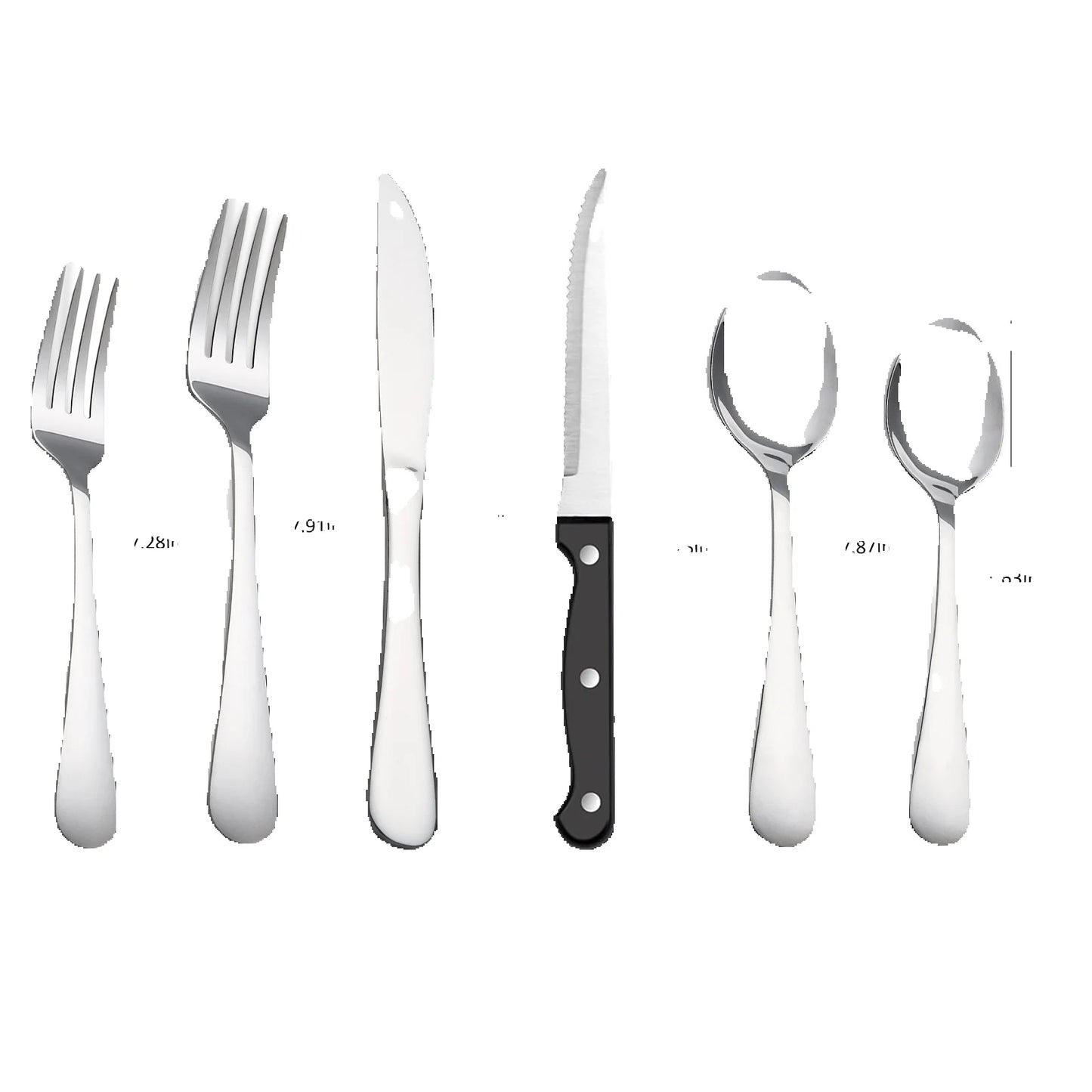 HANSMART 24 Piece Stainless Steel Flatware Set For Four