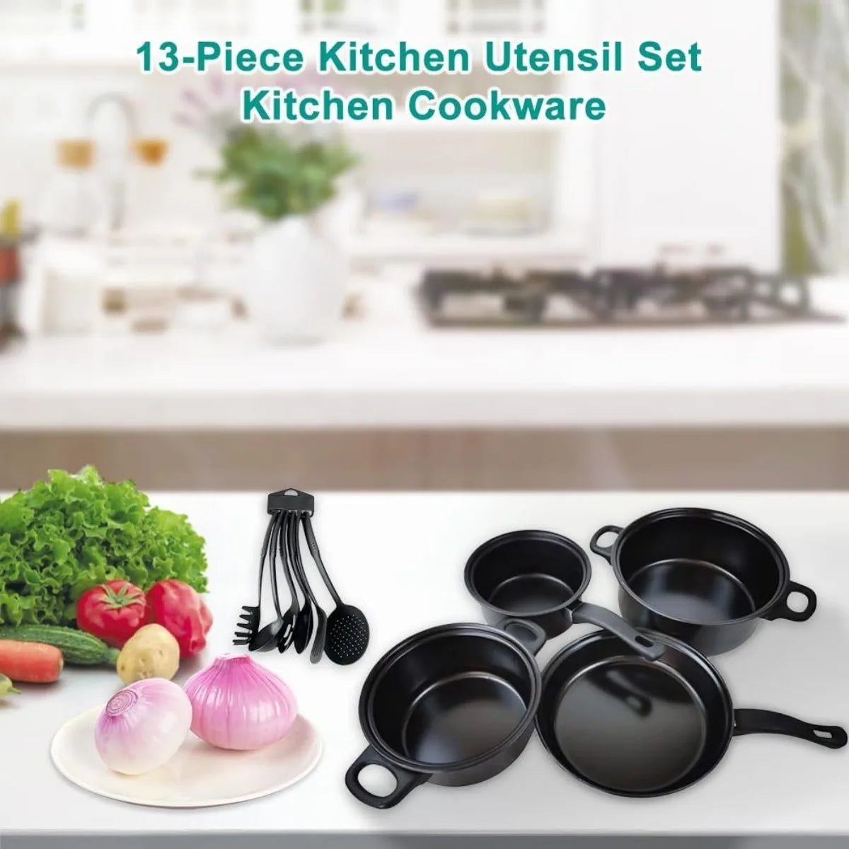 Cobasport 13 Piece Nonstick Pots And Pans Set For Induction Cooktop
