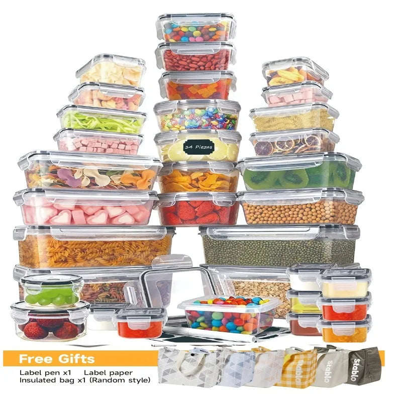 24 Pack BPA Free Airtight Food Storage Containers With Lids