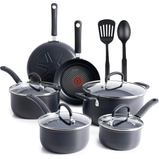 Hard Anodized Nonstick 12 Piece Cookware Set Oven Safe
