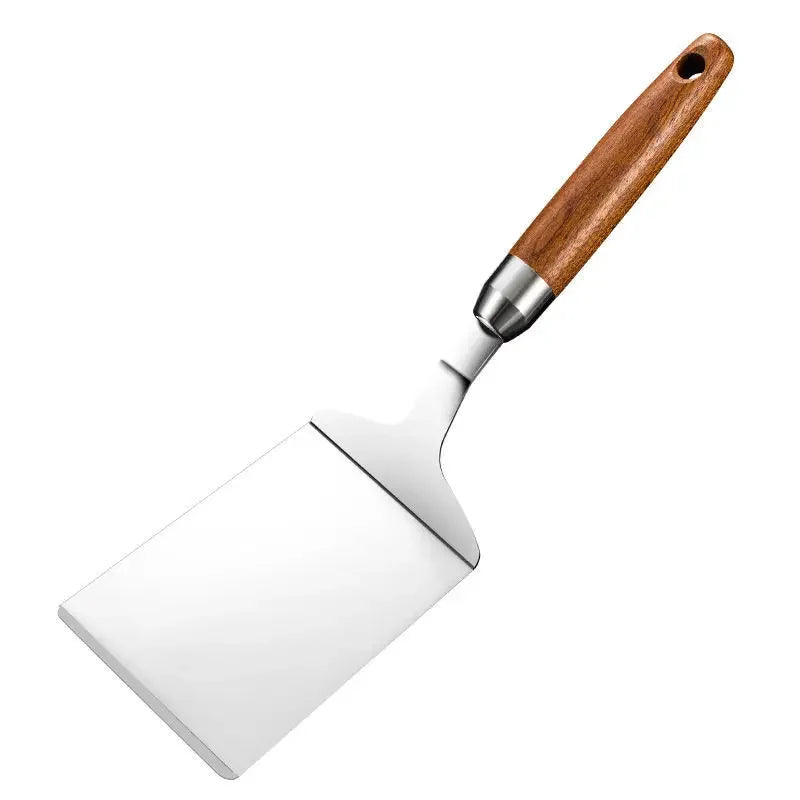 Stainless Steel Square Head Spatula And Wood Handle Pizza Shovel