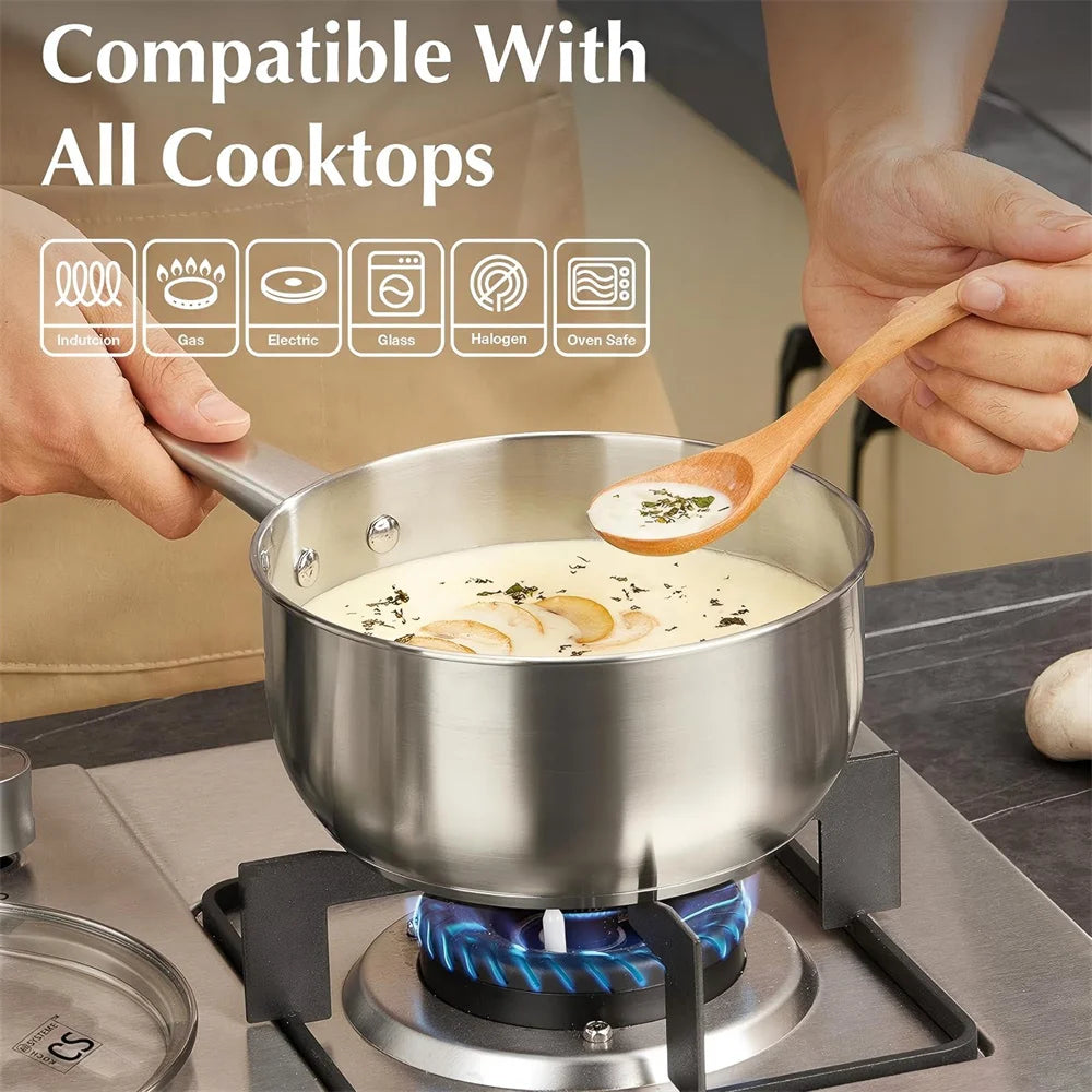 KOCH SYSTEME CS Stainless Steel Pots And Pans Set Induction Compatible