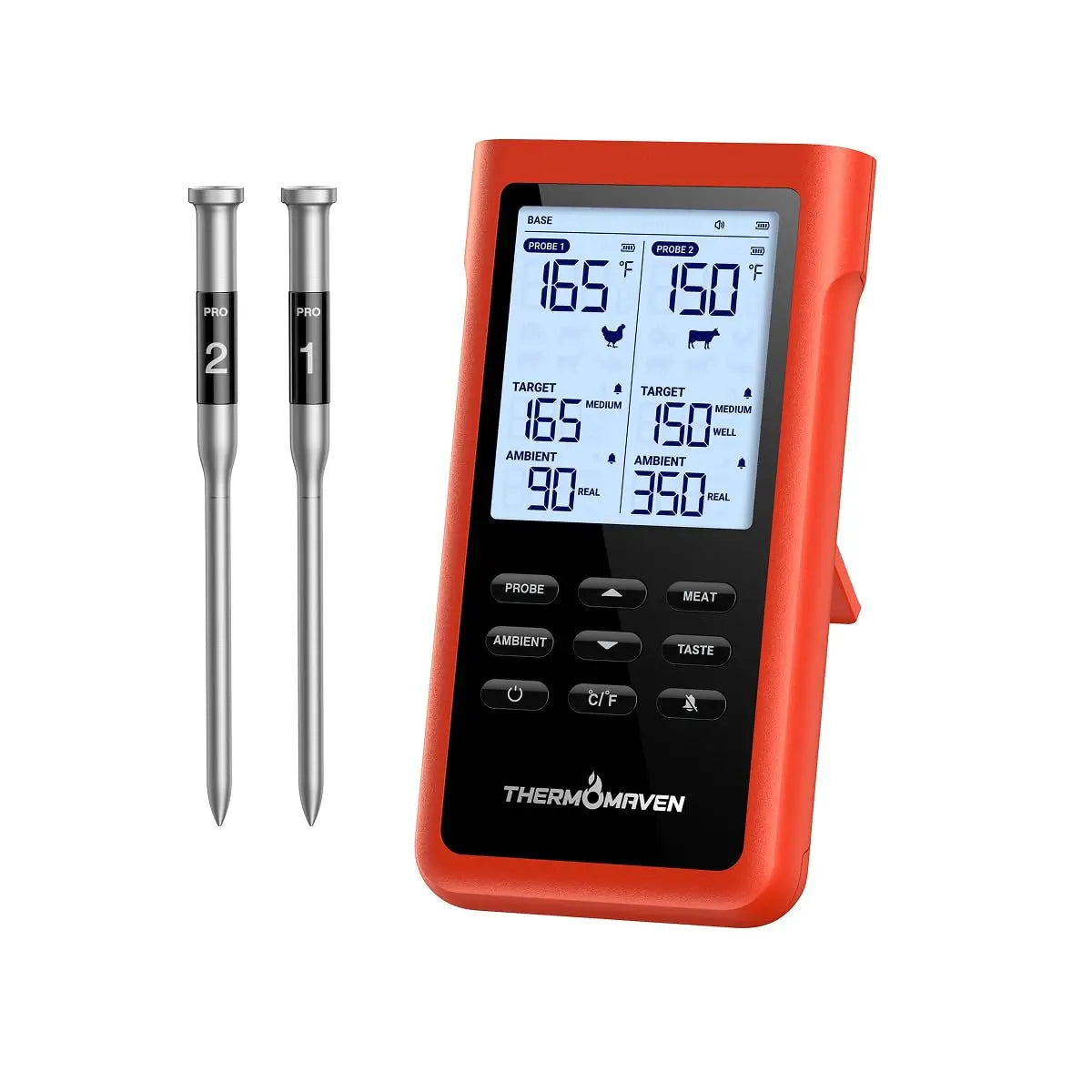 Smart Wireless Meat Thermometer With 3000ft Range And 6 Sensors NIST Certified